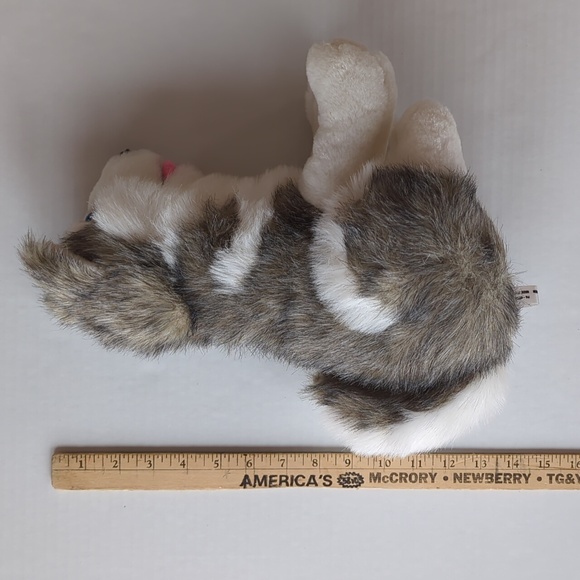 Siberian Husky Stuffed Dog Toy Animal Gray White - Picture 4 of 9